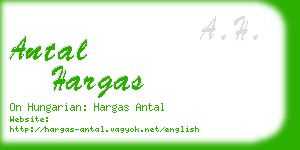 antal hargas business card